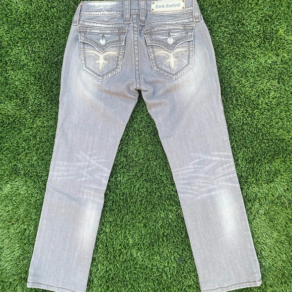 Women’s Gray Rock Revival Jeans - Size 28 - Picture 7 of 8